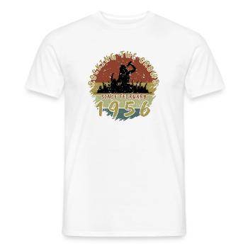 70th Birthday Rocking the crowd SNG 02/1956 - Men's T-Shirt - white - Front - AI Model Male 178 dark (178cm)