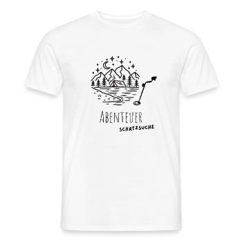 Abenteuer_Schatzsuche_Wald - Männer T-Shirt - Weiß - Vorne - AI Model Male 178 dark (178cm)