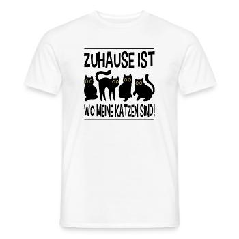 Cadeau de maman chat propriétaire de chat - T-shirt homme - blanc - Devant - AI Model Male 178 dark (178cm)