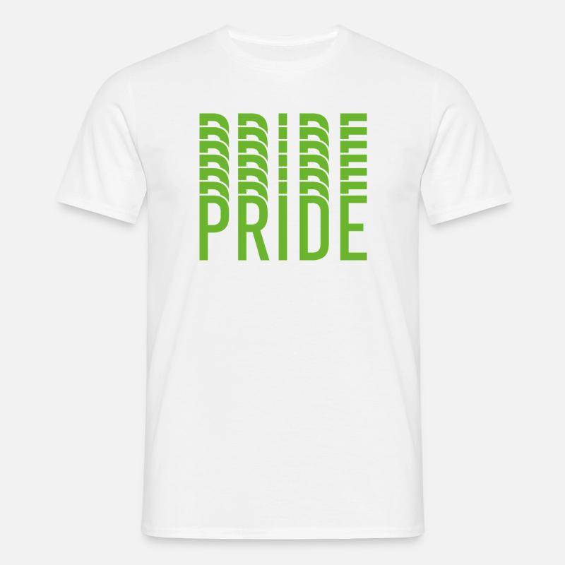 Lime Green Pride tekstdesign - T-shirt til herrer - hvid