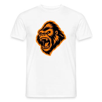 Gorilla Head - Men's T-Shirt - white - Front - AI Model Male 178 dark (178cm)