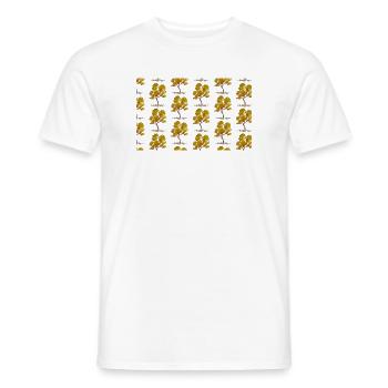 Herbstbaummuster - Männer T-Shirt - Weiß - Vorne - AI Model Male 178 dark (178cm)
