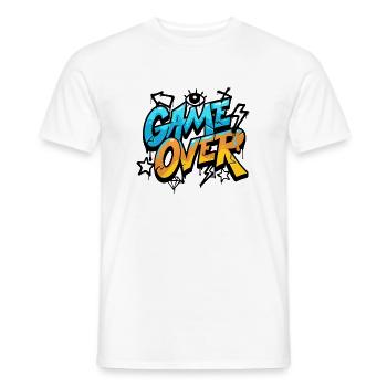 Game Over Graffiti Néon - T-shirt homme - blanc - Devant - AI Model Male 178 dark (178cm)