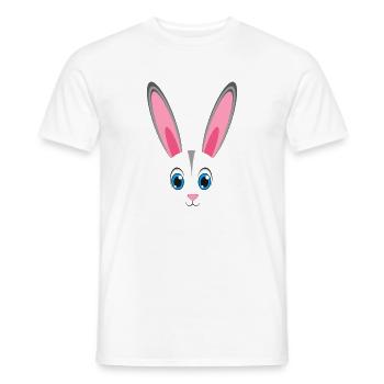 Niedliches Kaninchengesicht Kawaii Bunny Oster-Faulheitskostüm - Männer T-Shirt - Weiß - Vorne - AI Model Male 178 dark (178cm)
