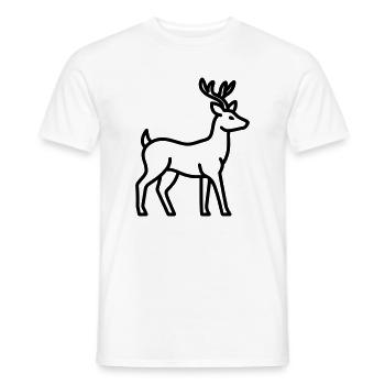 Hirsch - Männer T-Shirt - Weiß - Vorne - AI Model Male 178 dark (178cm)