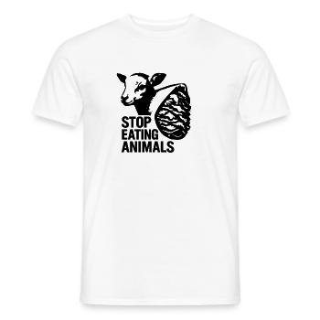 Stop Animal Cruelty Shirt - Men's T-Shirt - white - Front - AI Model Male 178 dark (178cm)