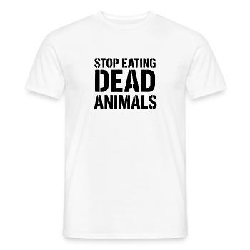 Arrêtez de manger des animaux morts - T-shirt homme - blanc - Devant - AI Model Male 178 dark (178cm)