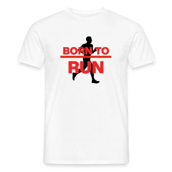 NÉS POUR COURIR – POUVOIR DE POURRITURE ! - T-shirt homme - blanc - Devant - AI Model Male 178 dark (178cm)