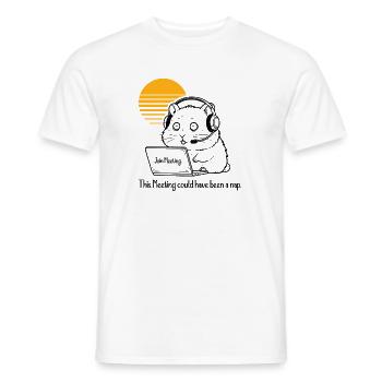 Hamster - This Meeting could have been a Nap - Men's T-Shirt - white - Front - AI Model Male 178 dark (178cm)