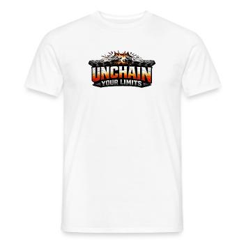 Déclaration de vélo Déchaîner vos limites - T-shirt homme - blanc - Devant - AI Model Male 178 dark (178cm)