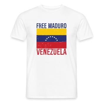 Drapeau du Venezuela de Maduro libre - T-shirt homme - blanc - Devant - AI Model Male 178 dark (178cm)