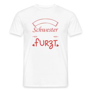 I love my sister farting farting farting - Men's T-Shirt - white - Front - AI Model Male 178 dark (178cm)