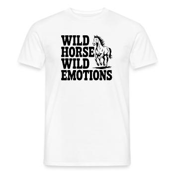 Cheval sauvage, émotions sauvages - T-shirt homme - blanc - Devant - AI Model Male 178 dark (178cm)