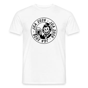 Junggesellenabschied 2026 Jga Affe - Männer T-Shirt - Weiß - Vorne - AI Model Male 178 dark (178cm)
