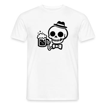 Bière Skeleton - T-shirt homme - blanc - Devant - AI Model Male 178 dark (178cm)