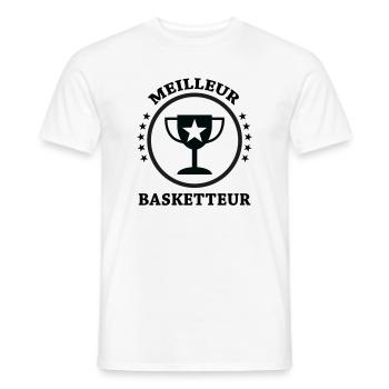 Best Basketball Player - Men's T-Shirt - white - Front - AI Model Male 178 dark (178cm)