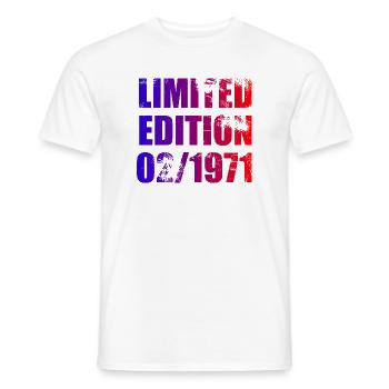 55e anniversaire édition limitée 02/1971 - T-shirt homme - blanc - Devant - AI Model Male 178 dark (178cm)