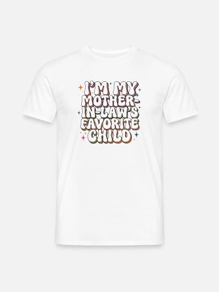 Lieblingskindlicher Schwiegermutter-grooviger Humor - Männer T-Shirt - Weiß