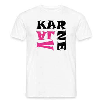 Karneval in Pink/Schwarz - Männer T-Shirt - Weiß - Vorne - AI Model Male 178 dark (178cm)