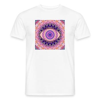 Kaleidoskopisches Augenmandala - Männer T-Shirt - Weiß - Vorne - AI Model Male 178 dark (178cm)