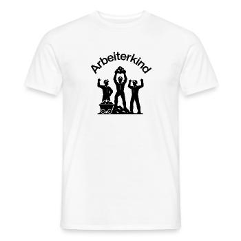 STOLZES ARBEITERKIND, AUF KOHLE GEBOREN MALOCHE - Männer T-Shirt - Weiß - Vorne - AI Model Male 178 dark (178cm)