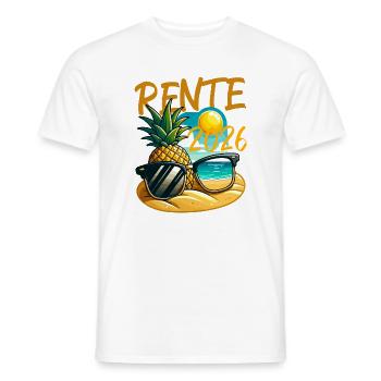 Retraite Retro Pineapple Beach 2026 - T-shirt homme - blanc - Devant - AI Model Male 178 dark (178cm)