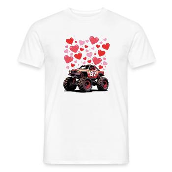 Love Hearts Monstertruck - Männer T-Shirt - Weiß - Vorne - AI Model Male 178 dark (178cm)