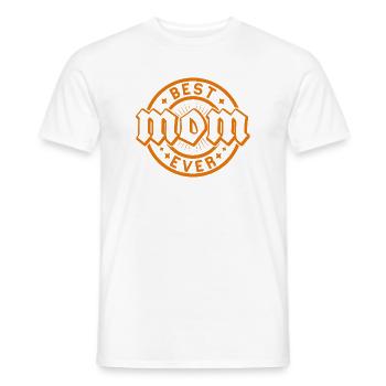 Best Ever Orange Retro Badge - Men's T-Shirt - white - Front - AI Model Male 178 dark (178cm)