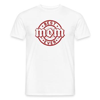 Best Ever Stamp Vintage Red - Men's T-Shirt - white - Front - AI Model Male 178 dark (178cm)