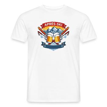 Apres Ski Comic Design - Männer T-Shirt - Weiß - Vorne - AI Model Male 178 dark (178cm)