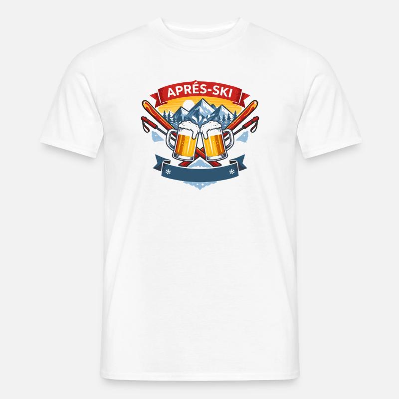 Apres Ski Comic Design - Männer T-Shirt - Weiß