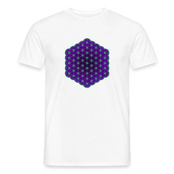 Festival Wear Yoga Rave Kaleidoscope Mandala Pattern - Men's T-Shirt - white - Front - AI Model Male 178 dark (178cm)