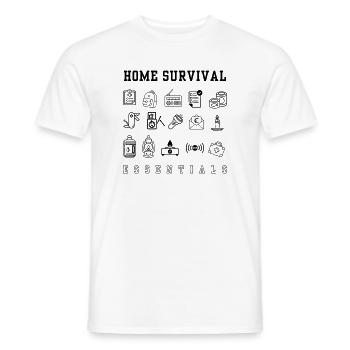 Notfallplan – Weltuntergang - Männer T-Shirt - Weiß - Vorne - AI Model Male 178 dark (178cm)