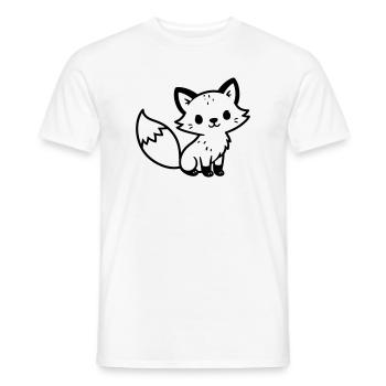 Fuchs Niedlich - Männer T-Shirt - Weiß - Vorne - AI Model Male 178 dark (178cm)