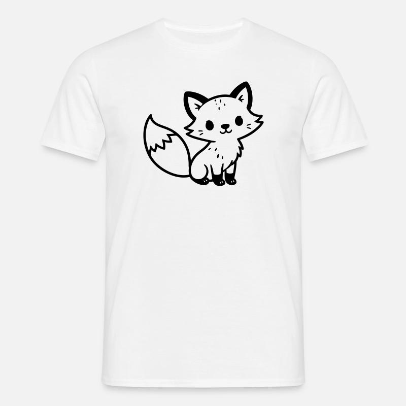 Fuchs Niedlich - Männer T-Shirt - Weiß