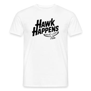 Hawk Happens - Männer T-Shirt - Weiß - Vorne - AI Model Male 178 dark (178cm)