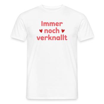 Toujours amoureux – déclaration d’amour qui dit - T-shirt homme - blanc - Devant - AI Model Male 178 dark (178cm)