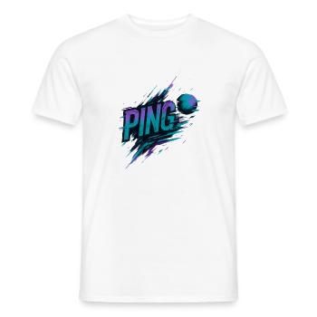 Tischtennis – Tennistisch - Männer T-Shirt - Weiß - Vorne - AI Model Male 178 dark (178cm)
