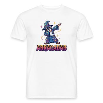 Abracadab Wizard Fantasy Meme - Men's T-Shirt - white - Front - AI Model Male 178 dark (178cm)