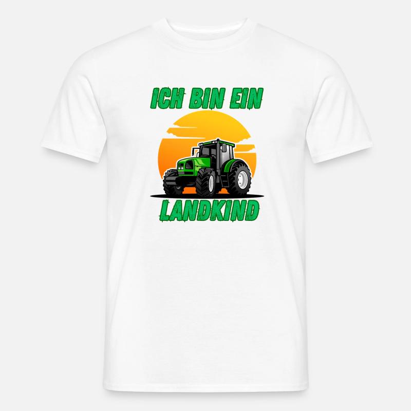 Traktor - Ich bin ein Landkind - Männer T-Shirt - Weiß