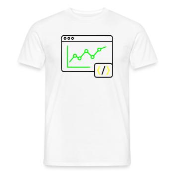 Web Analyse Chart Coding Browser Vektor - Männer T-Shirt - Weiß - Vorne - AI Model Male 178 dark (178cm)