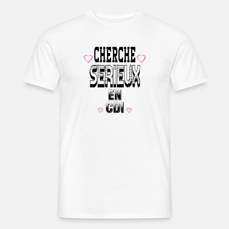 Suche nach einem ernsthaften unbefristeten Vertrag - Männer T-Shirt - Weiß