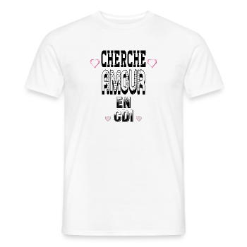 Looking for Love on a Permanent Contract - Men's T-Shirt - white - Front - AI Model Male 178 dark (178cm)