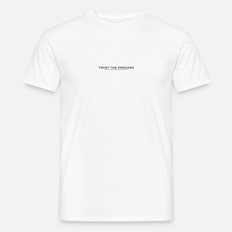 Trust the Process Typografie Tee - Männer T-Shirt - Weiß