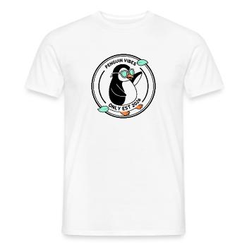 Pingouin noir en lunettes mint 2026 - T-shirt homme - blanc - Devant - AI Model Male 178 dark (178cm)