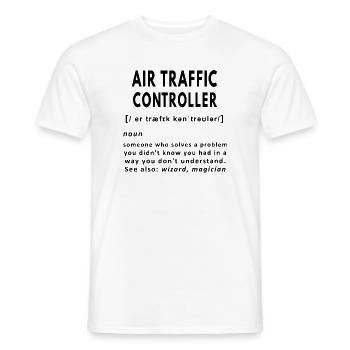 Air traffic controller funny noun definition - Men's T-Shirt - white - Front - AI Model Male 178 dark (178cm)