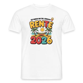 Rente Pensionist Pensionierung 2026 Mann & Frau - Männer T-Shirt - Weiß - Vorne - AI Model Male 178 dark (178cm)