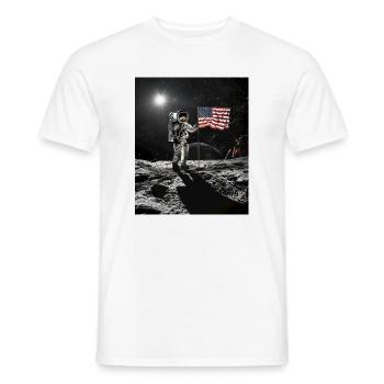 Astronaute sur la lune - T-shirt homme - blanc - Devant - AI Model Male 178 dark (178cm)
