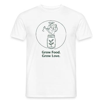 Organic horticulture, sustainable agriculture - Men's T-Shirt - white - Front - AI Model Male 178 dark (178cm)