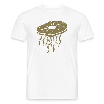 Minimalist Kombucha SCoby Tea Jellyfish - Men's T-Shirt - white - Front - AI Model Male 178 dark (178cm)